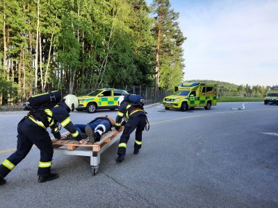 Cvičení složek IZS v areálu ENGEL strojírenská v Kaplici